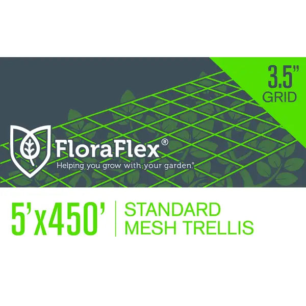 Floraflex Trellis Net - 3.5 Inch Squares, 5 Feet x 450 Feet