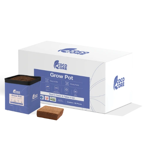 Coco Core 3 Gallon Grow Bag - Compressed