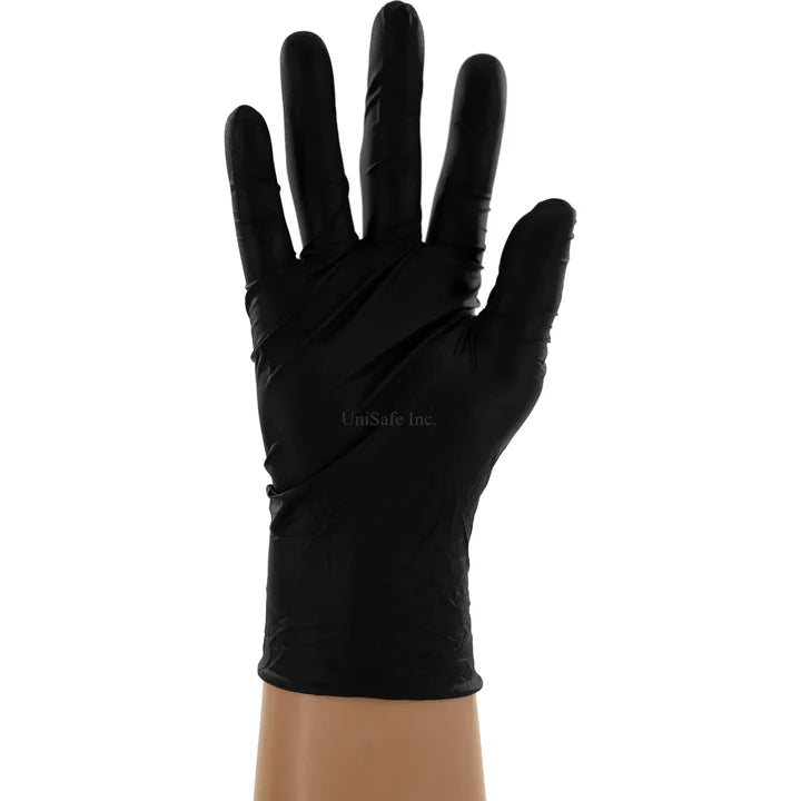 PitBull Powder Free Black Nitrile Exam Gloves, Case