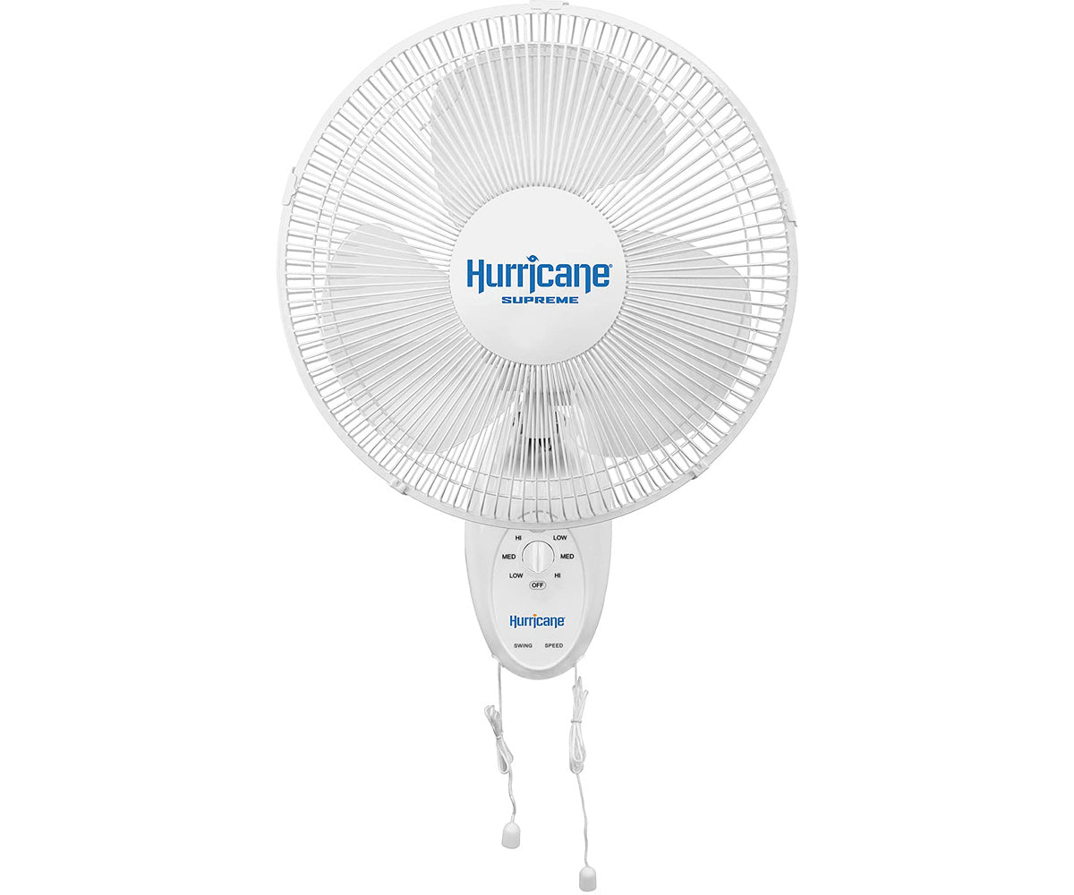Hurricane Supreme Oscillating Wall Mount Fan 12 in