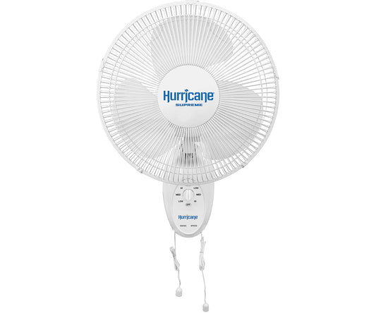 Hurricane Supreme Oscillating Wall Mount Fan 12 in